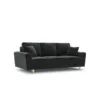 SOFA Kyoto z funkcją spania, ciemnoszara tapicerka, metalowe nogi, nowoczesny styl