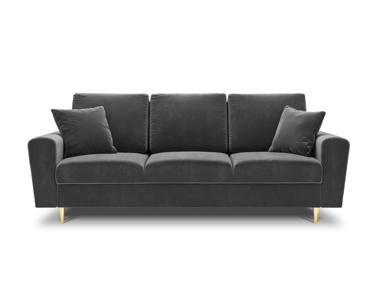 SOFA Kyoto z funkcją spania, jasnoszara tapicerka, metalowe nogi, nowoczesny styl, wyjątkowa SOFA Kyoto z funkcją spania, jasnoszara tapicerka, metalowe nogi, nowoczesny styl, wyjątkowa