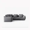 SOFA MODUŁOWA Narożna Bloom o zaoblonych kształtach, ciemnoszara tapicerka, designerski styl - 316 cm