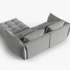 SOFA MODUŁOWA Narożna Bloom o zaoblonych kształtach, szara tapicerka, designerski styl - 232 cm, wyjątkowa