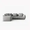 SOFA MODUŁOWA Narożna Bloom o zaoblonych kształtach, szara tapicerka, designerski styl - 316 cm