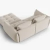 SOFA MODUŁOWA Narożna Bloom o zaoblonych kształtach, tapicerka ecru, designerski styl - 232 cm, ekskluzywna
