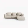 SOFA MODUŁOWA Narożna Bloom o zaoblonych kształtach, tapicerka ecru, designerski styl - 332 cm