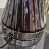 LAMPA STOŁOWA czarna, szklana podstawa, czarny abażur, nowoczesna - OUTLET-1