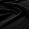 ŁÓŻKO Kelp tapicerowane, z podwójnym wezgłowiem, pionowe przeszycia, falista krawędź, czarna tkanina, designerski styl, wyjątkowe