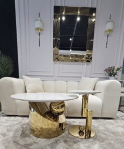 Biały z szaro-beżową żyłką