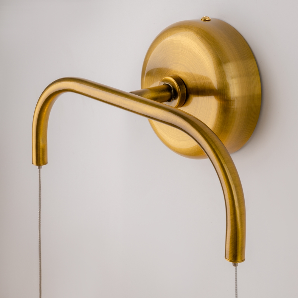 KINKIET Cabaret wiszący, mosiężne, metalowe detale, szklany, transparentny klosz, designerski styl, najwyższa jakość