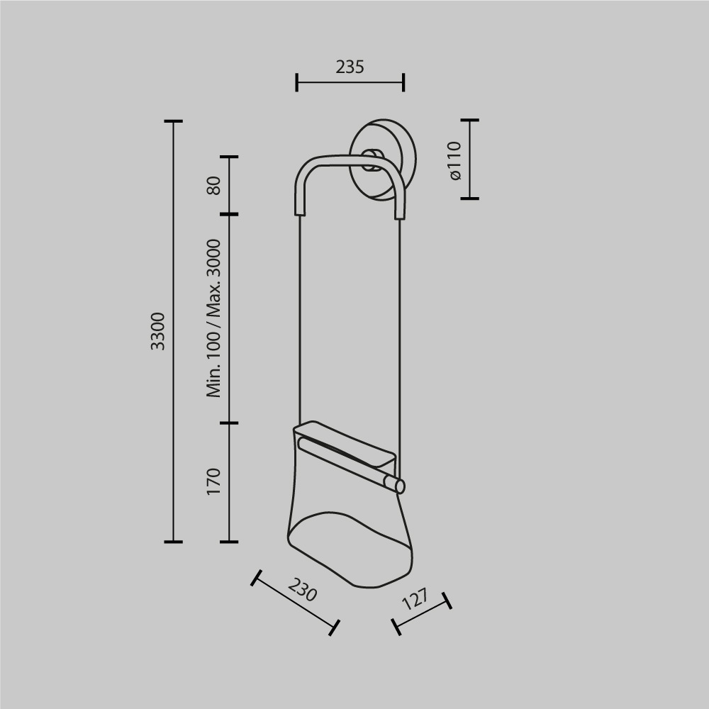 KINKIET Cabaret wiszący, mosiężne, metalowe detale, szklany, transparentny klosz, designerski styl, wymiary