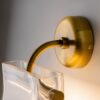 KINKIET Cabaret z mosiężną, metalową oprawą, szklany, transparentny klosz, designerski styl, najwyższa jakość