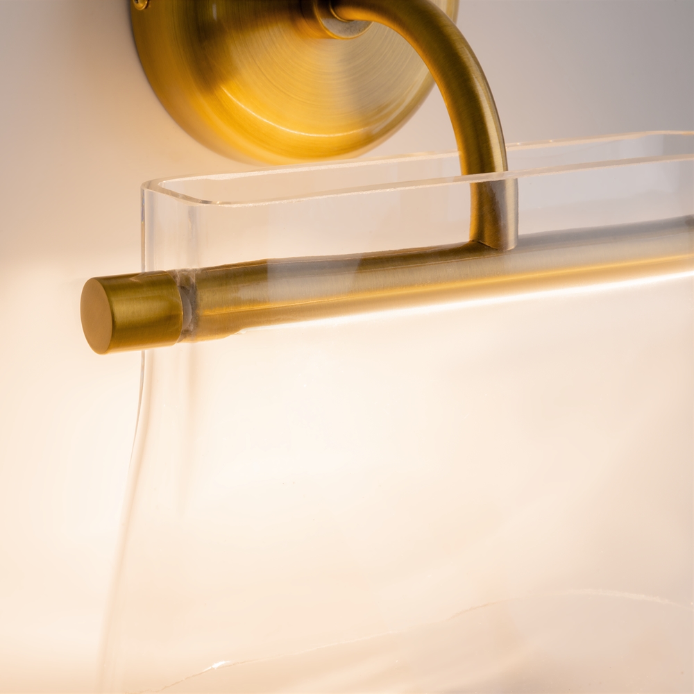 KINKIET Cabaret z mosiężną, metalową oprawą, szklany, transparentny klosz, designerski styl, wyjątkowy KINKIET Cabaret z mosiężną, metalową oprawą, szklany, transparentny klosz, designerski styl, wyjątkowy