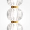 LAMPA PODŁOGOWA Amulet na złotej, metalowej podstawie, szklane kule, nowoczesny glamour, piękna