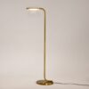 LAMPA PODŁOGOWA Cabaret mosiężna, metalowa podstawa, szklany, transparentny klosz o designerskim wyglądzie, piękna