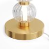 LAMPA STOŁOWA Amulet, złota podstawa ze szklanymi kulami, transparentny abażur, nowoczesny glamour, premium