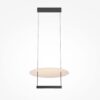 LAMPA WISZĄCA Ambience z białym, okrągłym, metalowym dyfuzorem, duża regulacja wysokości, designerski styl 42 cm