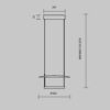 LAMPA WISZĄCA Ambience z białym, okrągłym, metalowym dyfuzorem, duża regulacja wysokości, designerski styl 42 cm, wymiary