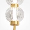 LAMPA WISZĄCA Amulet owalna, złota, metalowa oprawa, szklane kule, regulowana wysokość, piękna