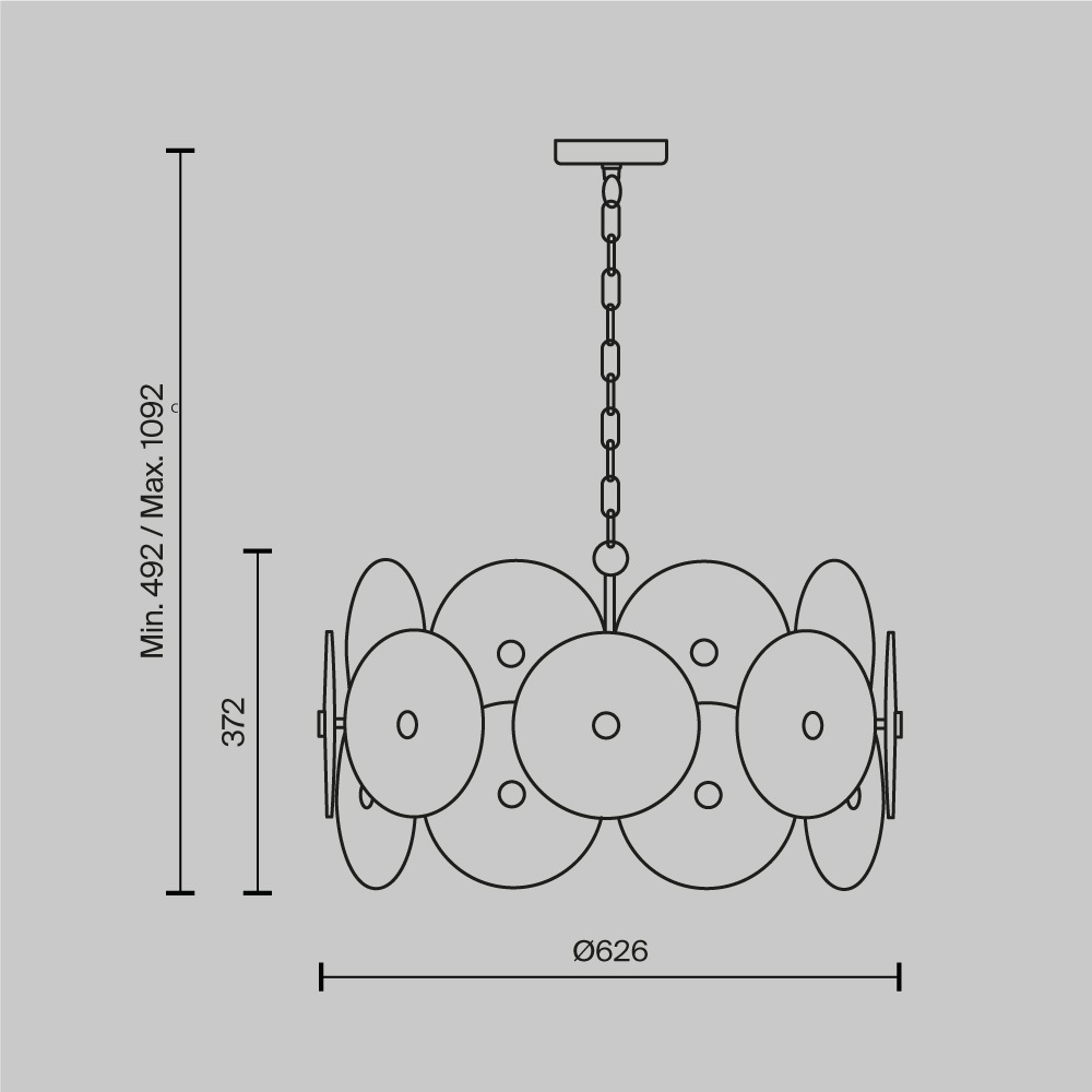 LAMPA WISZĄCA Aster na złotej, metalowej oprawie, klosz ze szklanych kół z dekoracyjnymi żłobieniami, nowoczesny styl, wymiary LAMPA WISZĄCA Aster na złotej, metalowej oprawie, klosz ze szklanych kół z dekoracyjnymi żłobieniami, nowoczesny styl, wymiary