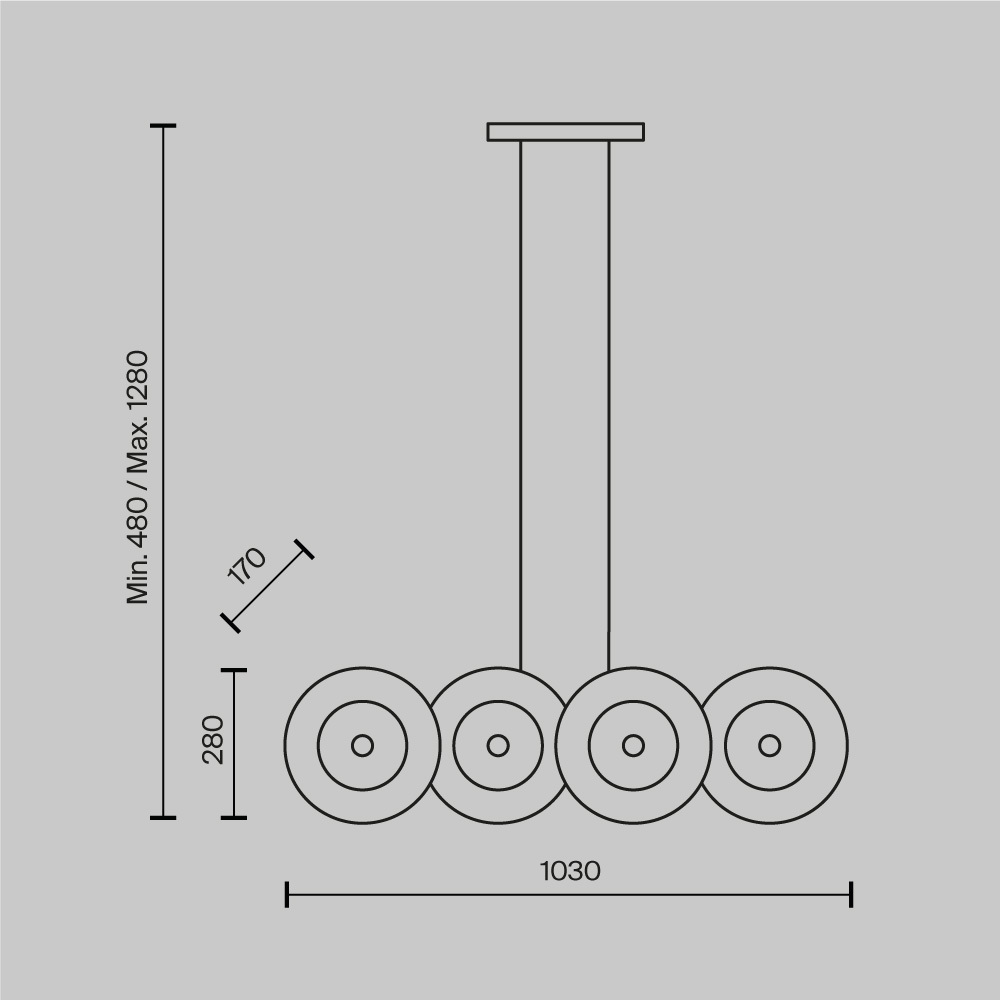 LAMPA WISZĄCA Aster na złotej, metalowej oprawie, podłużna, szklane koła z dekoracyjnymi żłobieniami, nowoczesny styl, wymiary LAMPA WISZĄCA Aster na złotej, metalowej oprawie, podłużna, szklane koła z dekoracyjnymi żłobieniami, nowoczesny styl, wymiary