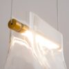 LAMPA WISZĄCA Cabaret, mosiężna oprawa, szklany transparentny klosz, designerski styl, premium
