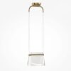 LAMPA WISZĄCA Cabaret, mosiężna oprawa, szklany transparentny klosz, designerski styl
