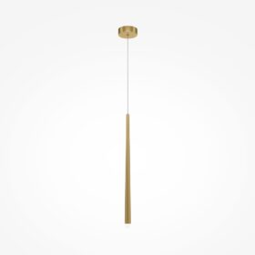 LAMPA WISZĄCA Cascade jednopunktowa, aluminiowa, mosiężny kolor, nowoczesny design