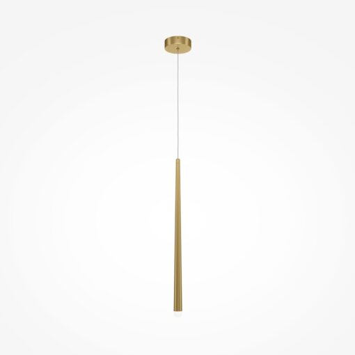 LAMPA WISZĄCA Cascade jednopunktowa, aluminiowa, mosiężny kolor, nowoczesny design