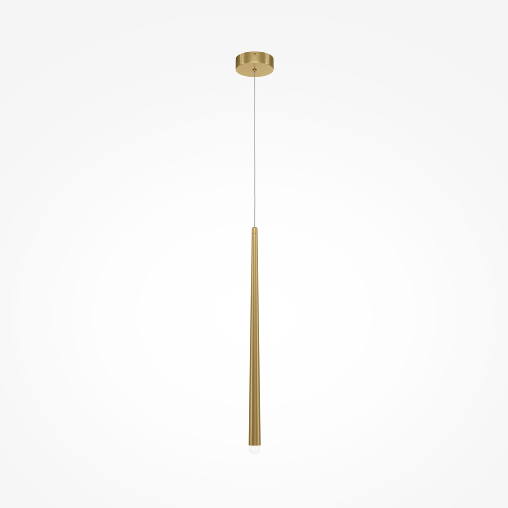 LAMPA WISZĄCA Cascade jednopunktowa, aluminiowa, mosiężny kolor, nowoczesny design