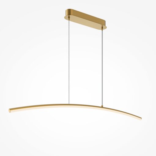 LAMPA WISZĄCA Curve mosiężna, w formie lekkiego łuku, nowoczesny styl, ekskluzywna
