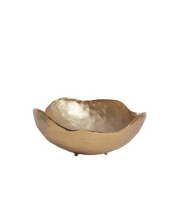 Alternative view of MISA okrągła o nieregularnych krawędziach, metalowa, złoty kolor, designerski styl