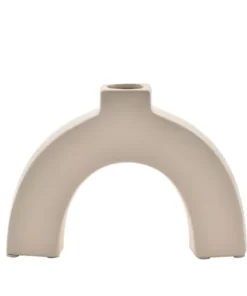 WAZON ceramiczny w kształcie łuku, kremowe wykończenie, nowoczesny styl