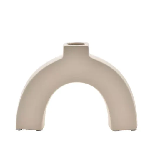 WAZON ceramiczny w kształcie łuku, kremowe wykończenie, nowoczesny styl