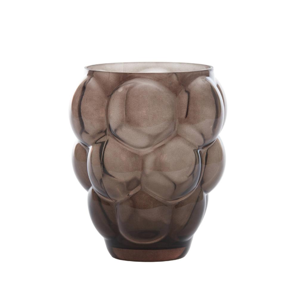 WAZON szklany okrągły, szary transparentny kolor, nowoczesny styl WAZON szklany okrągły, szary transparentny kolor, nowoczesny styl