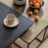 ZESTAW STOLIKÓW KAWOWYCH 2w1 aluminiowe, mosiężno-czarny, kwadratowy, nowoczesny styl, ekskluzywny