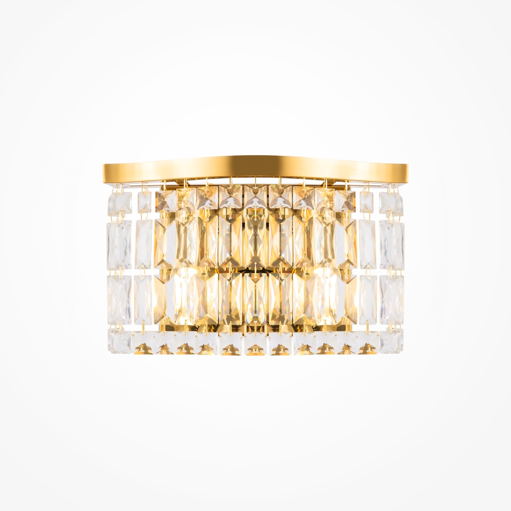 KINKIET Dune ze złotą, metalową, oprawą, klosz w formie kryształów o różnych kształtach, nowoczesny glamour KINKIET Dune ze złotą, metalową, oprawą, klosz w formie kryształów o różnych kształtach, nowoczesny glamour