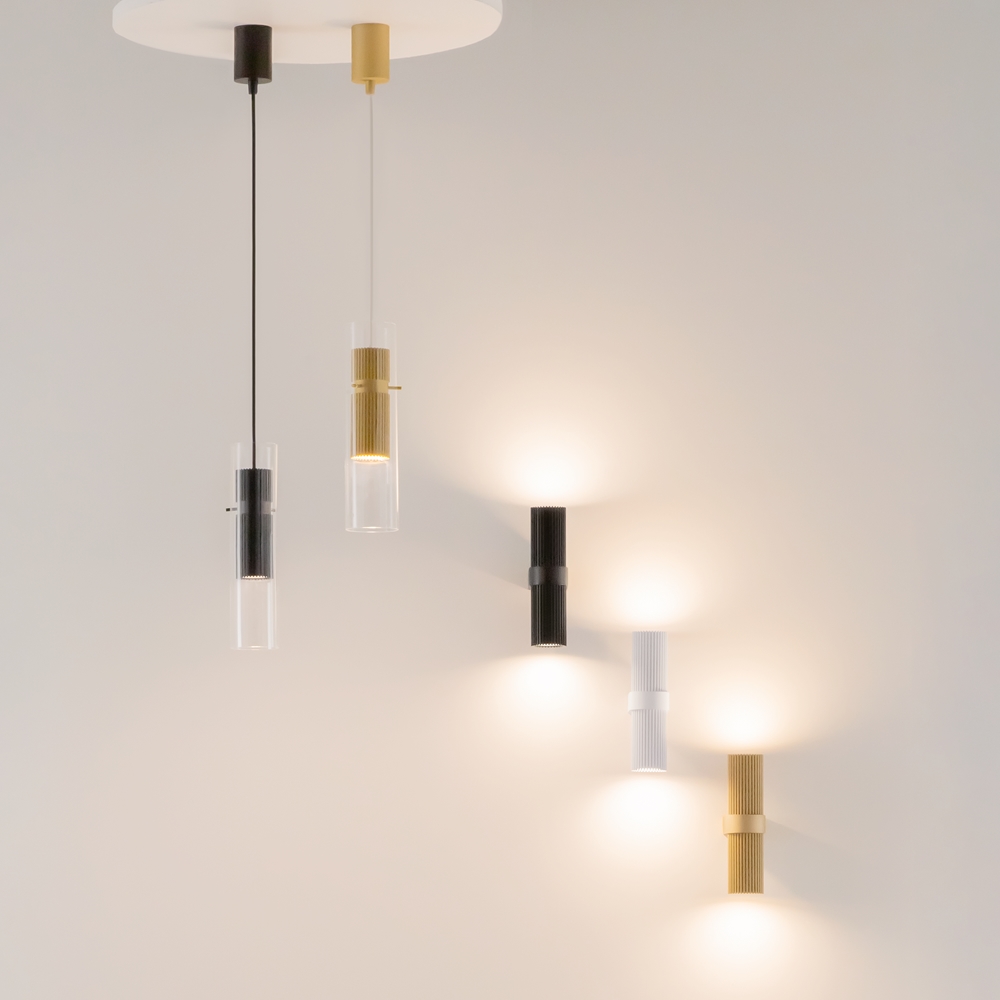 KINKIET Dynamics, ryflowana oprawa z aluminium, światło punktowe, różne kolory do wyboru, nowoczesny styl