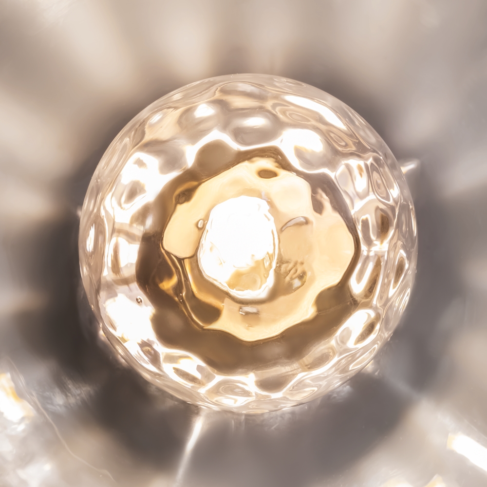 KINKIET Miracle z szklanym, transparentnym kloszem, złoty, metalowy uchwyt, nowoczesny styl, wyjątkowy KINKIET Miracle z szklanym, transparentnym kloszem, złoty, metalowy uchwyt, nowoczesny styl, wyjątkowy