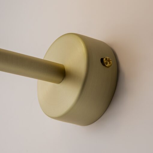 KINKIET Vision złoty, aluminiowy stelaż, podwójny szklany klosz, matowo-transparentny, włoski styl, najwyższa jakość