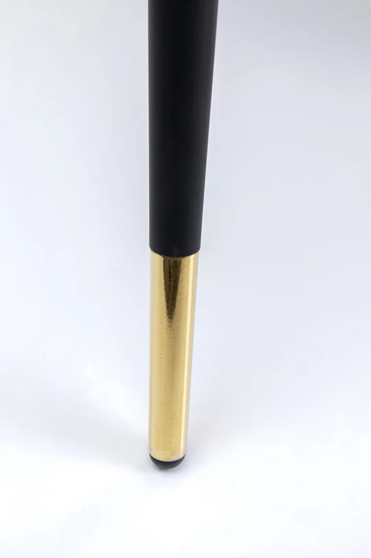 KRZESŁO Hojas na czarnych, metalowych nogach ze złotym zakończeniem, siedzisko w beżowym odcieniu, nowoczesny styl-5