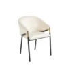 KRZESŁO lIVIA stylowe, wygodne, aksamitne, w odcieniu beżu, na czarno-złotej podstawie - Standard KRZESŁO lIVIA stylowe, wygodne, aksamitne, w odcieniu beżu, na czarno-złotej podstawie - Standard