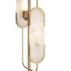 LAMPA PODŁOGOWA Marmo ze złotą, galwanizowaną podstawą, płytki z kamienia naturalnego z wzorem, nowoczesny styl, piękna
