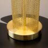 LAMPA STOŁOWA Impressive, złota podstawa w formie łańcuszków, biały materiałowy klosz, nowoczesny styl, najwyższa jakość