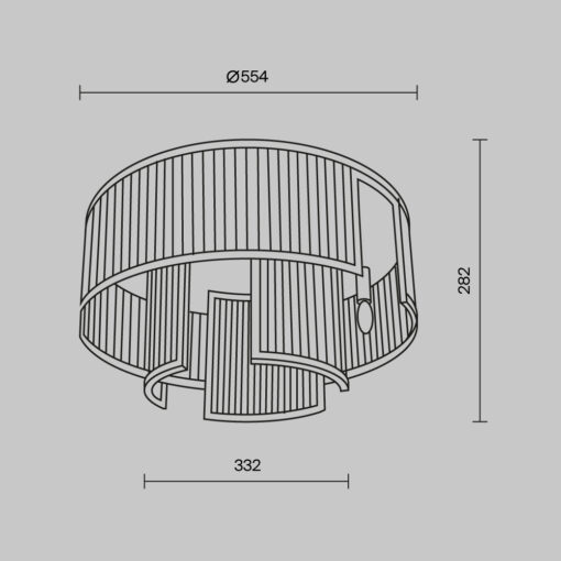 LAMPA SUFITOWA PLAFON Frame, okrągła, złota, metalowa konstrukcja, szklane, ryflowane wypełnienie, nowoczesny styl, 6 źródeł światła, wymiary