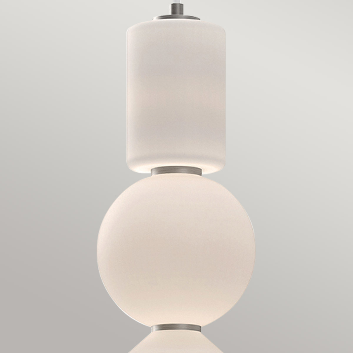 LAMPA WISZĄCA BIJOU, regulowana wysokość, srebrne elementy, nowoczesny design 2
