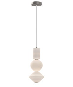 LAMPA WISZĄCA BIJOU, regulowana wysokość, srebrne elementy, nowoczesny design