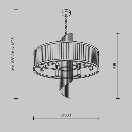 LAMPA WISZĄCA Frame, złoty metalowy stelaż, szklane, ryflowane wypelnienie, nowoczesny styl, wymiary