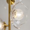 LAMPA WISZĄCA Miracle na złotym stelażu, trzy szklane klosze w kształcie kwiatu wiśni, nowoczesny styl, premium