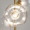 LAMPA WISZĄCA Miracle na złotym stelażu, trzy szklane klosze w kształcie kwiatu wiśni, nowoczesny styl, wyjątkowa