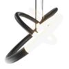 LAMPA WISZĄCA Node w formie czterech pierścieni, źródło światła LED, nowoczesny styl, czarna, piękna