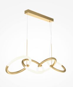 LAMPA WISZĄCA Node w formie czterech pierścieni, źródło światła LED, nowoczesny styl, złota, wyjątkowa