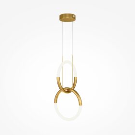 LAMPA WISZĄCA Node w formie dwóch pierścieni, złota, źródło światła LED, nowoczesny styl